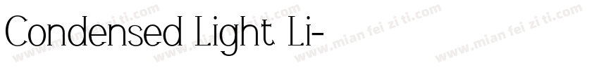 Condensed Light Li字体转换